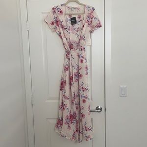 Foral wrap dress